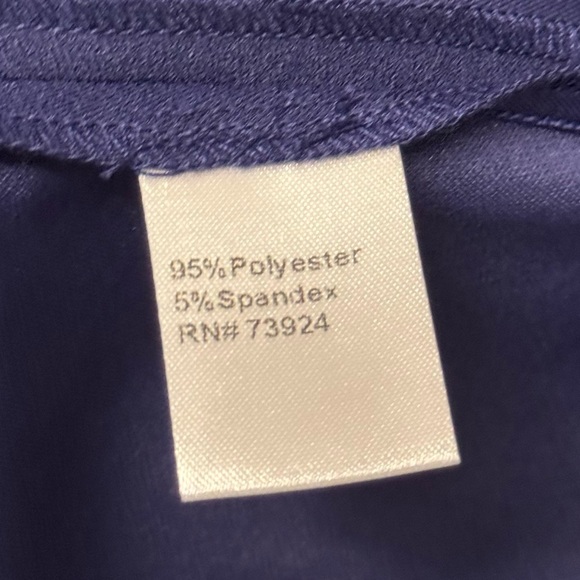 Ming Wang Deco Crepe Cocktail Dress Navy Small - Picture 5 of 5